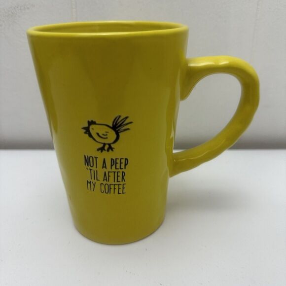 Haynes Besco Mug Cup Green Chicken No A Peep Til After My Coffee - Picture 1 of 7